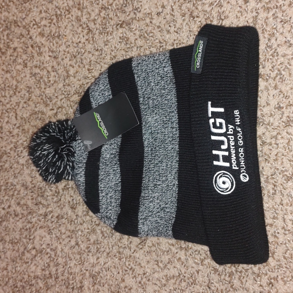 Crossland HJGT Powered by Junior Golf Hub Beanie Pom Pom NWT